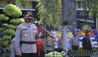 Upacara Korp Raport Kenaikan Pangkat Personel Polres Karawang Polda Jabar